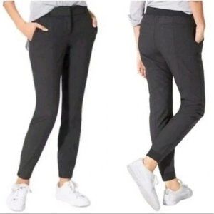 Athleta City Work It Wool Blend Jogger Pants Gray Black Women's 10